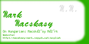 mark macskasy business card